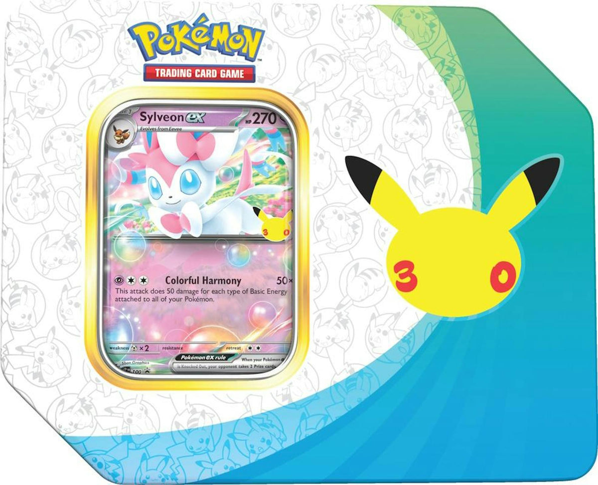 Pokemon TCG 30th Celebration Tin (Sylveon ex or Greninja ex)