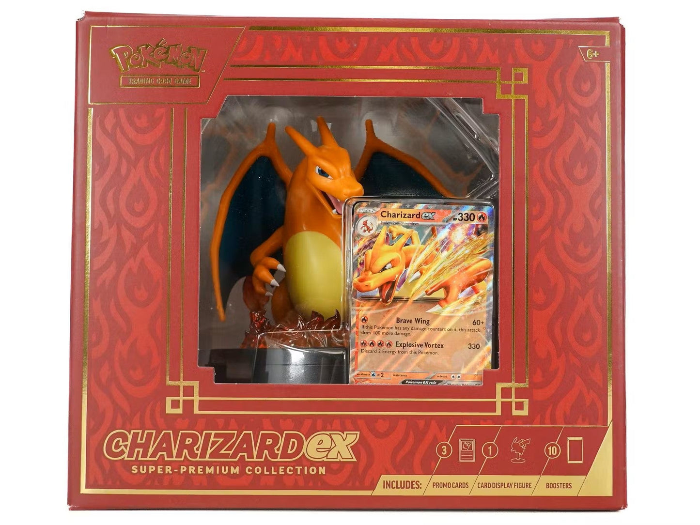 Pokemon Charizard ex Super - Premium Collection Box - Columbia Hobby - Sports Card Boxes - Toploaders - Card Savers