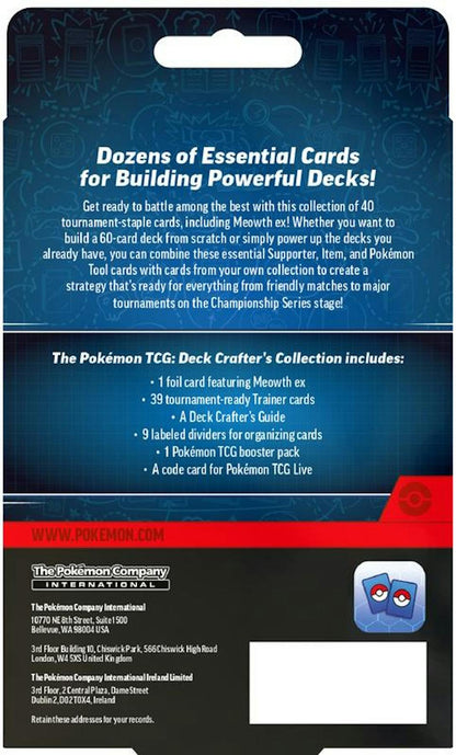 Pokemon TCG Deck Crafter's Collection Box back of box