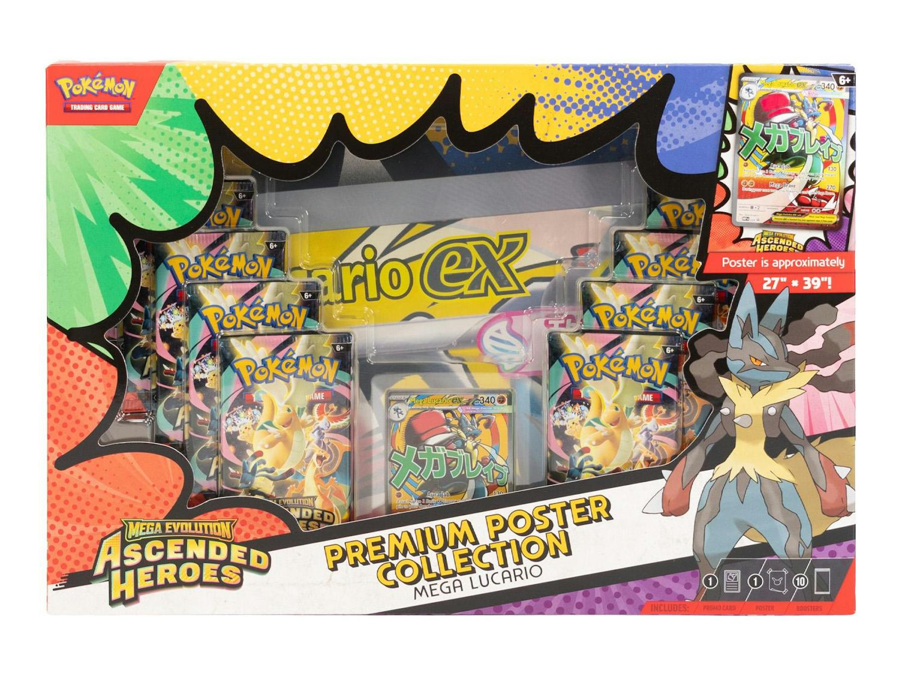 Pokemon Mega Evolution Ascended Heroes Premium Poster Collection Box | Columbia Sports Cards - Columbia Hobby - Sports Card Boxes - Toploaders - Card Savers