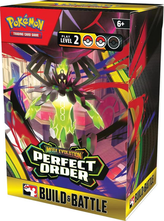 Pokemon Mega Evolution Perfect Order Build & Battle Box | Columbia Sports Cards - Columbia Hobby - Sports Card Boxes - Toploaders - Card Savers