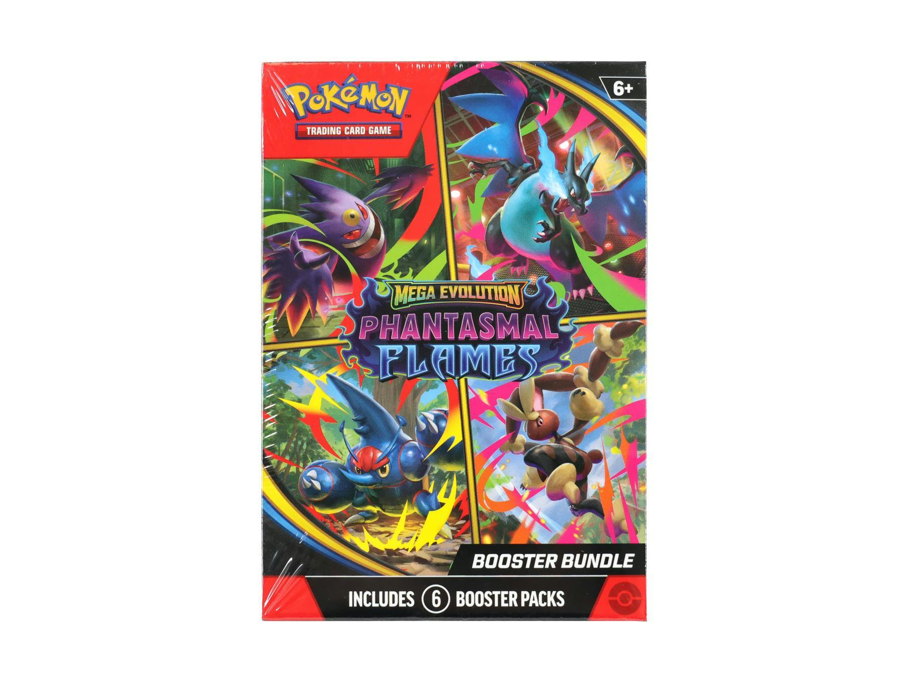 Pokémon Mega Evolution Phantasmal Flames Booster Bundle (6 Packs) - Columbia Hobby - Sports Card Boxes - Toploaders - Card Savers