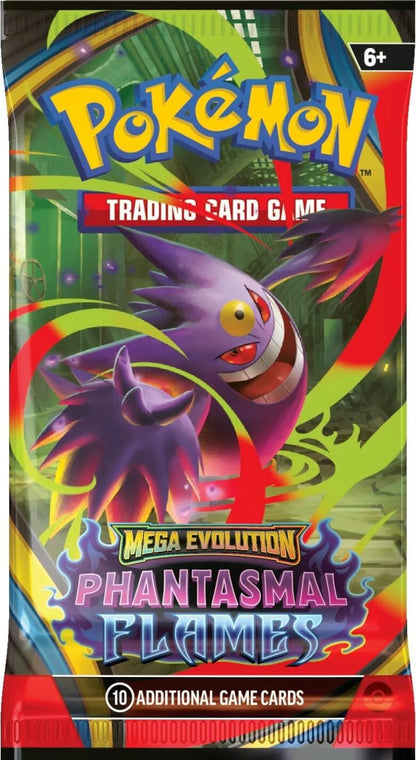 Pokémon Mega Evolution Phantasmal Flames Booster Bundle (6 Packs) - Columbia Hobby - Sports Card Boxes - Toploaders - Card Savers