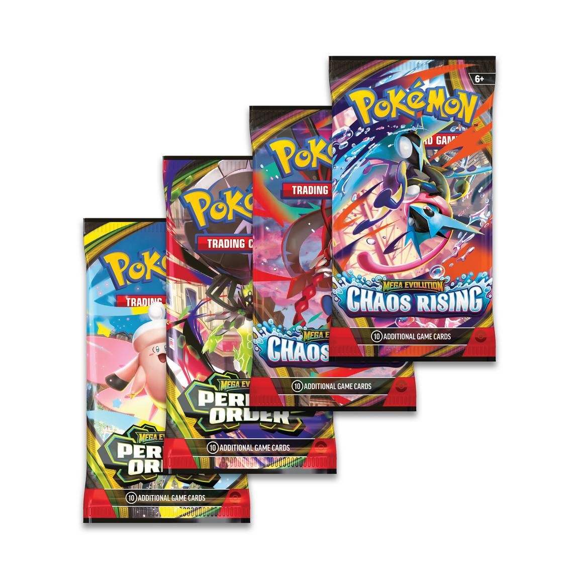 pokemon tin booster packs Mega Moonlit Collection Card / TCG Case Color:Magenta a sticker sheet MTG Arena Duplicate Protection