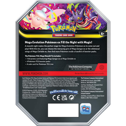 Pokemon Mega Moonlit Tin | Columbia Sports Cards - Columbia Sports Cards