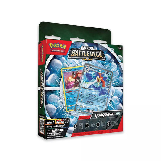 Pokemon Meowscarada ex / Quaquaval ex Deluxe Battle Deck - Columbia Hobby - Sports Card Boxes - Toploaders - Card Savers