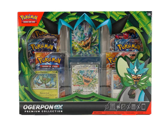 Pokemon Ogerpon ex Premium Collection Box - Columbia Hobby - Sports Card Boxes - Toploaders - Card Savers