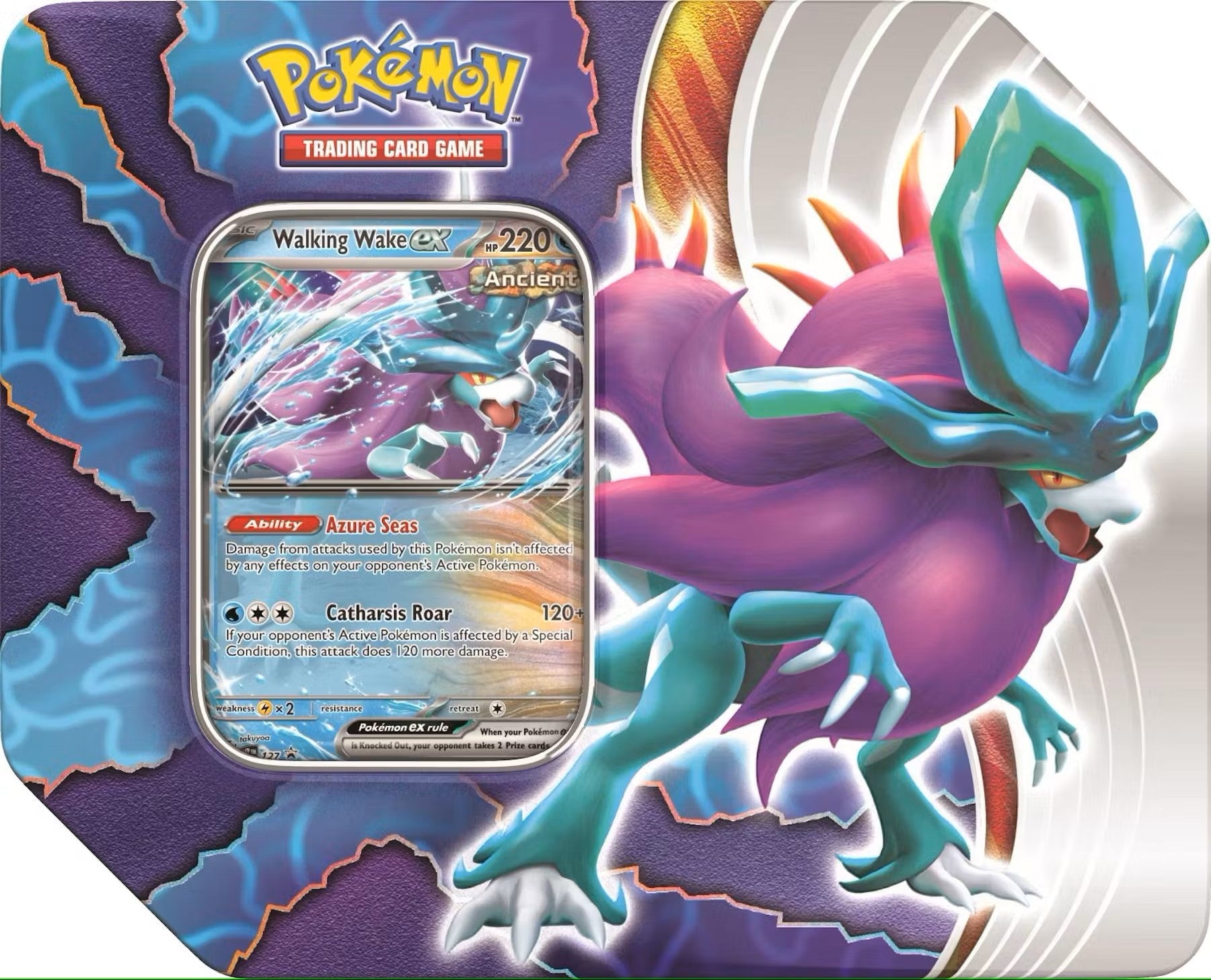 Pokemon Paradox Clash (Walking Wake ex / Iron Leaves ex) Tin - Columbia Hobby - Sports Card Boxes - Toploaders - Card Savers