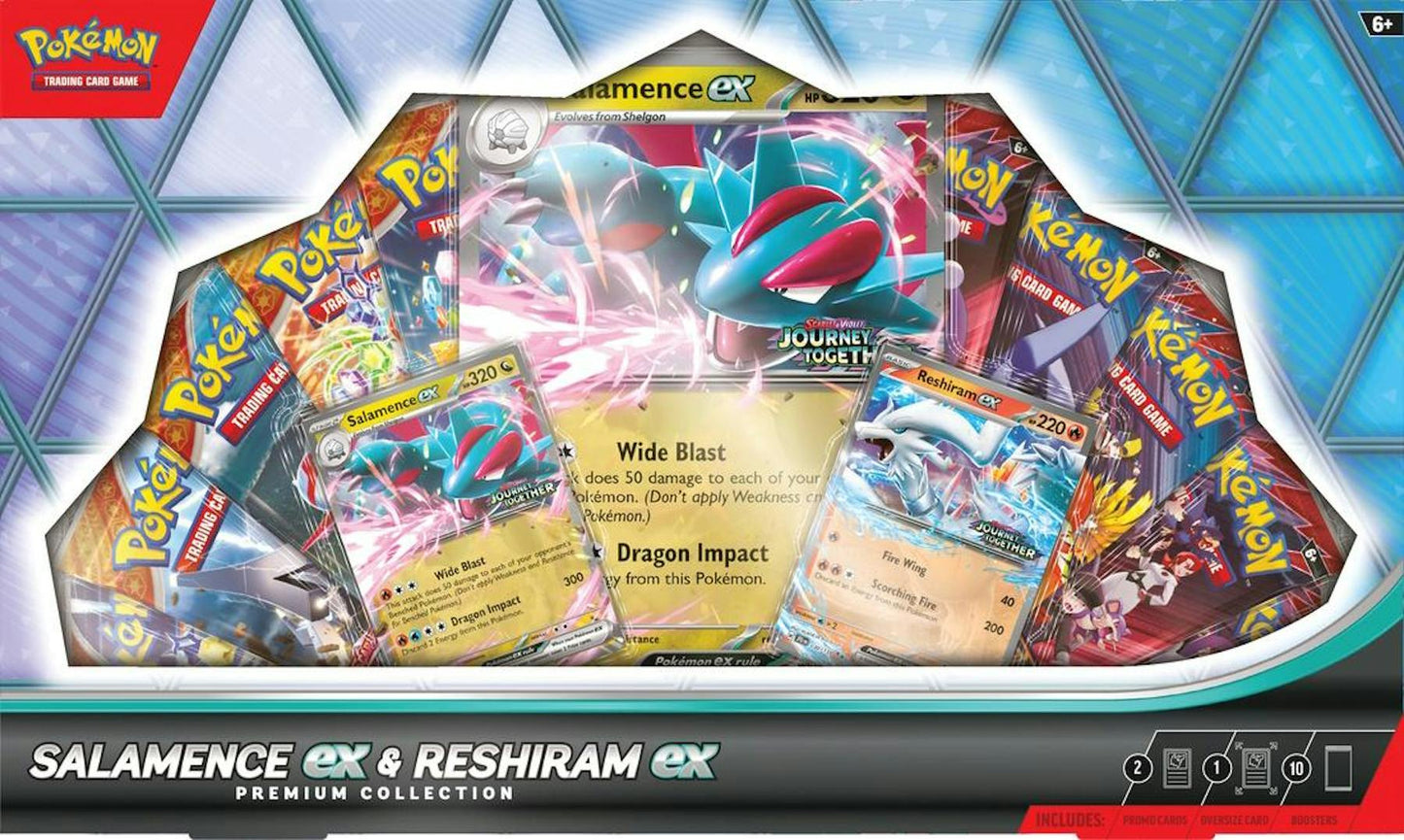 Pokémon Salamence & Reshiram EX Premium Collection Box | Columbia Sports Cards - Columbia Hobby - Sports Card Boxes - Toploaders - Card Savers