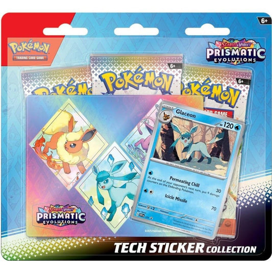 Pokémon Scarlet and Violet Prismatic Evolutions Tech Sticker Collection - Columbia Hobby - Sports Card Boxes - Toploaders - Card Savers