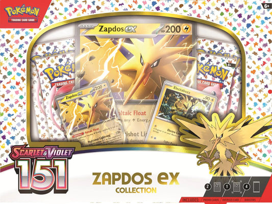 Pokemon Scarlet & Violet: 151 Zapdos ex Box - Columbia Hobby - Sports Card Boxes - Toploaders - Card Savers