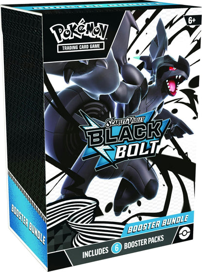 Pokémon Scarlet & Violet: Black Bolt 6 - Pack Booster Bundle (pre - sale) - Columbia Hobby - Sports Card Boxes - Toploaders - Card Savers