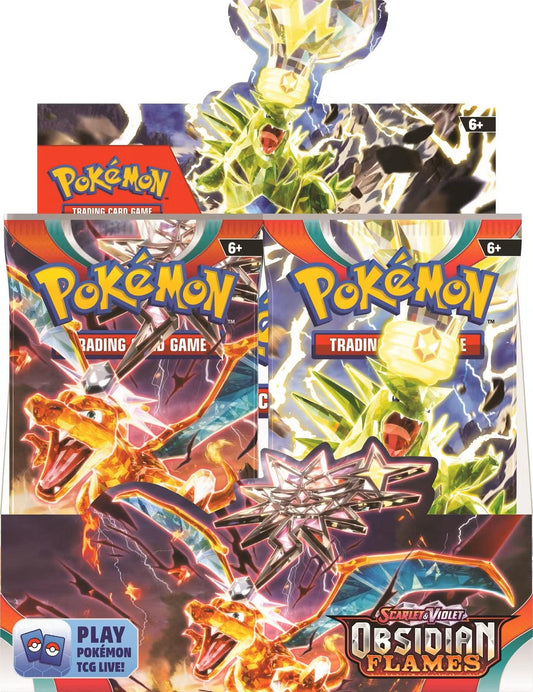 Pokemon Scarlet & Violet Obsidian Flames Booster Box - Columbia Hobby - Sports Card Boxes - Toploaders - Card Savers