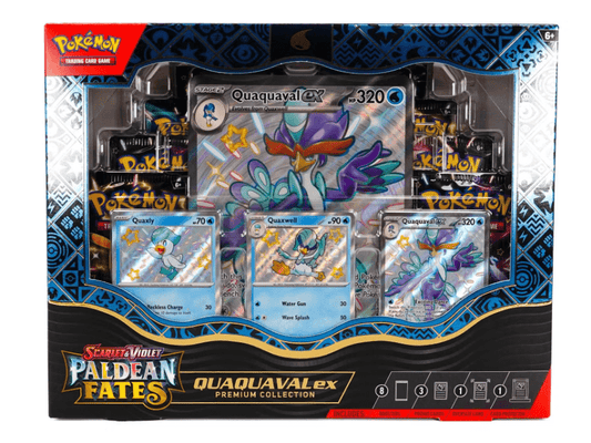 Pokemon Scarlet & Violet: Paldean Fates Premium Collection ex Box - Columbia Hobby - Sports Card Boxes - Toploaders - Card Savers