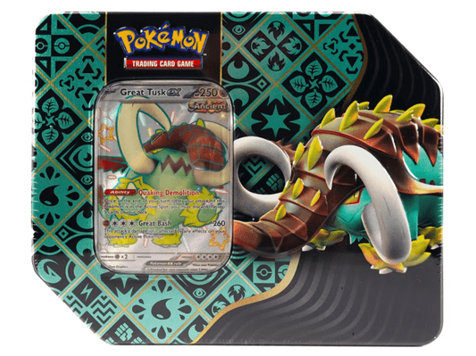 Pokemon Scarlet & Violet Paldean Fates Tin - Columbia Hobby - Sports Card Boxes - Toploaders - Card Savers