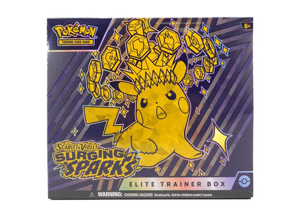 Pokemon Scarlet & Violet: Surging Sparks Elite Trainer Box - Columbia Hobby - Sports Card Boxes - Toploaders - Card Savers