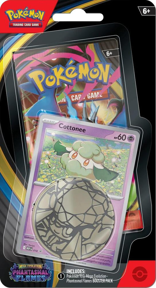 Pokémon TCG: Mega Evolution - Phantasmal Flames Checklane Blister Pack | Columbia Sports Cards - Columbia Hobby - Sports Card Boxes - Toploaders - Card Savers