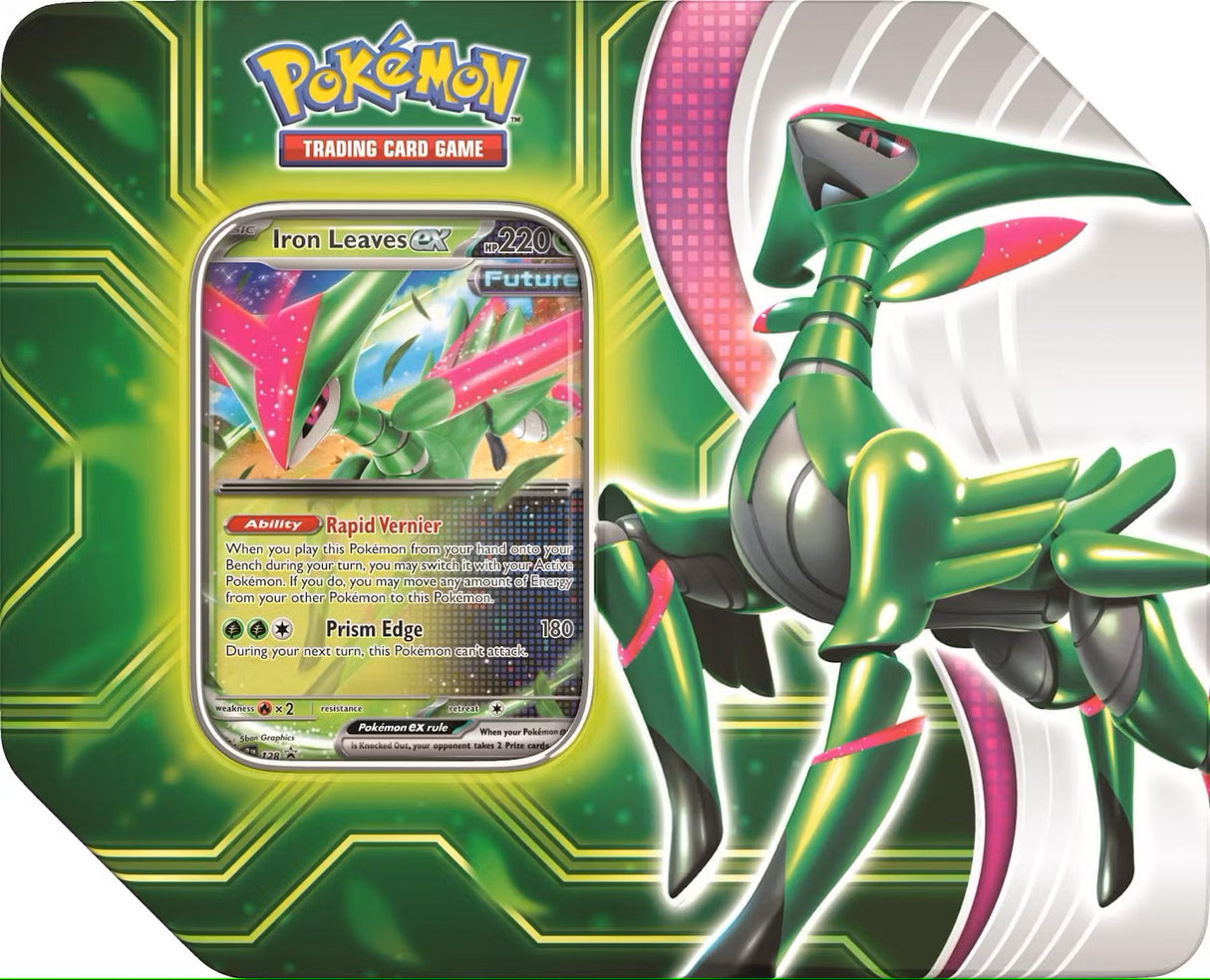 Pokemon Paradox Clash (Walking Wake ex / Iron Leaves ex) Tin