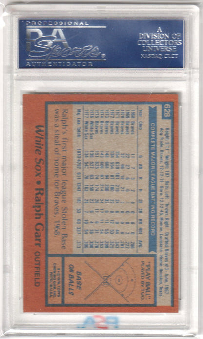 RALPH GARR 1978 Topps 628 PSA 9 MINT - BRAVES - Columbia Hobby - Sports Card Boxes - Toploaders - Card Savers