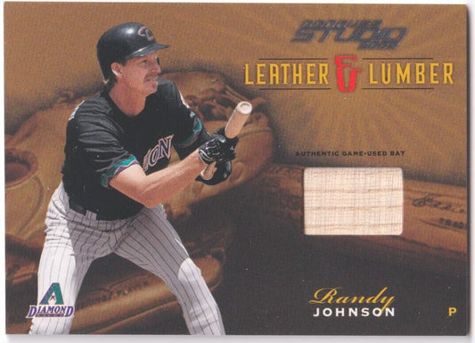 RANDY JOHNSON 2003 Donruss Leather & Lumber Game Used Bat SP #/250 DIAMONDBACKS - Columbia Hobby - Sports Card Boxes - Toploaders - Card Savers