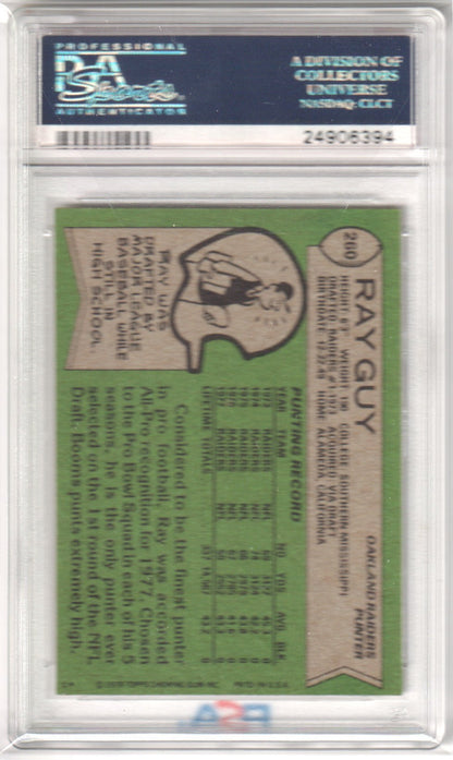 RAY GUY 1978 Topps 260 All Pro PSA 9 MINT - RAIDERS - Columbia Hobby - Sports Card Boxes - Toploaders - Card Savers