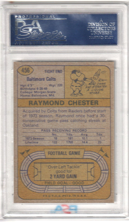 RAYMOND CHESTER 1974 Topps 456 PSA 8 NM - MT - COLTS - Columbia Hobby - Sports Card Boxes - Toploaders - Card Savers