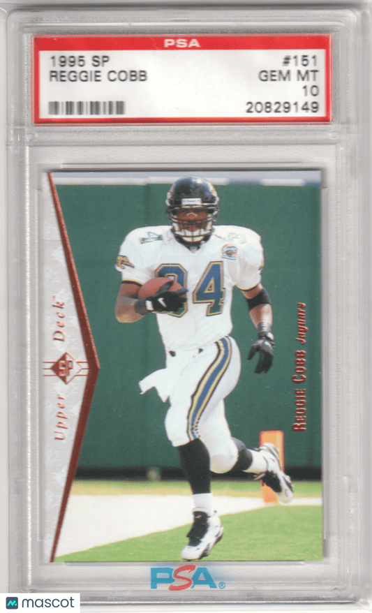 REGGIE COBB 1995 Upper Deck SP 151 PSA 10 GEM MINT - JAGUARS - Columbia Hobby - Sports Card Boxes - Toploaders - Card Savers