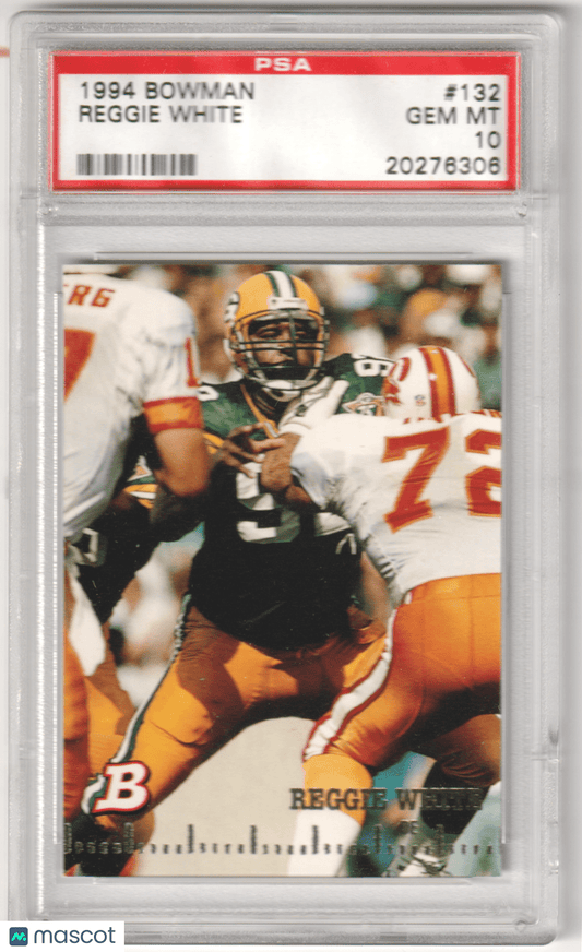 REGGIE WHITE 1994 Bowman 132 PSA 10 GEM MINT - PACKERS - Columbia Hobby - Sports Card Boxes - Toploaders - Card Savers