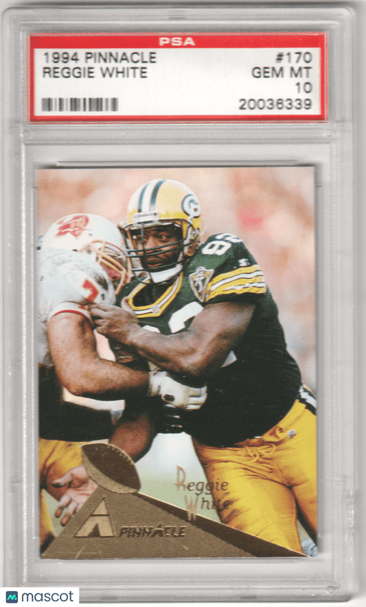 REGGIE WHITE 1994 Pinnacle 170 PSA 10 GEM MINT - PACKERS - Columbia Hobby - Sports Card Boxes - Toploaders - Card Savers