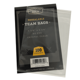 100ct Pack Resealable Team Bags / Sleeves - Cardboard Gold