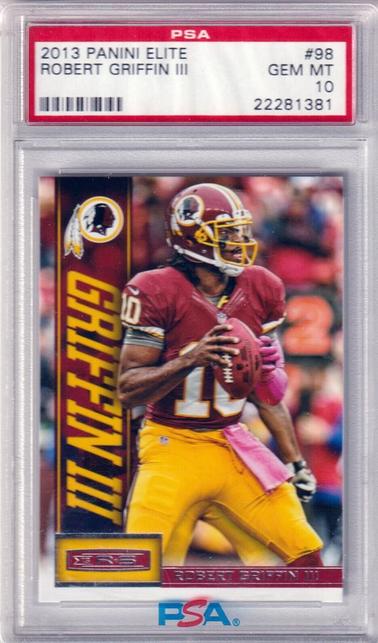 ROBERT GRIFFIN III 2013 Panini Rookies & Stars RC Rookie #98 PSA 10 - REDSKINS - Columbia Hobby - Sports Card Boxes - Toploaders - Card Savers