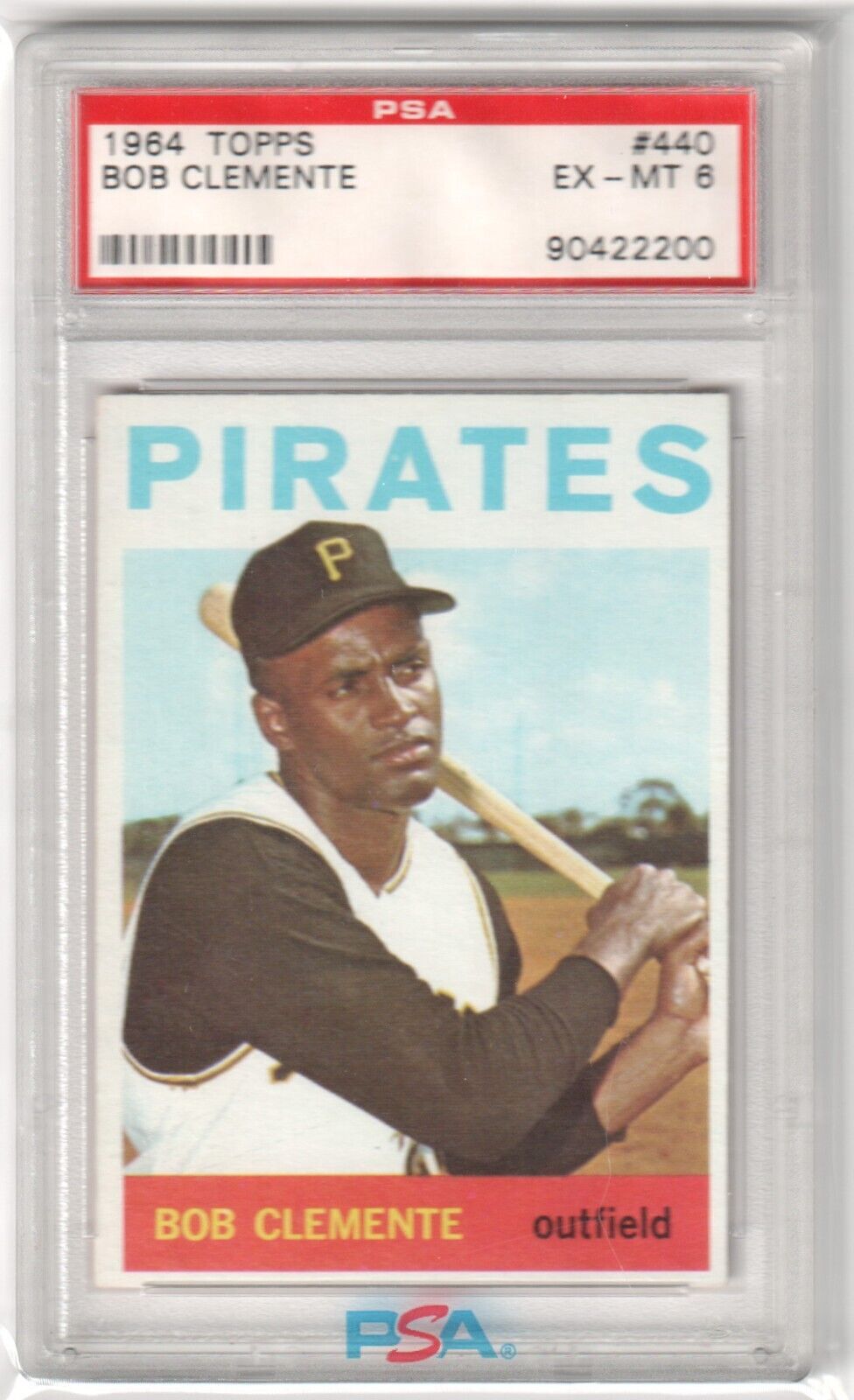 ROBERTO CLEMENTE 1964 Topps #440 PSA 6 EX - MT - PIRATES - Columbia Hobby - Sports Card Boxes - Toploaders - Card Savers