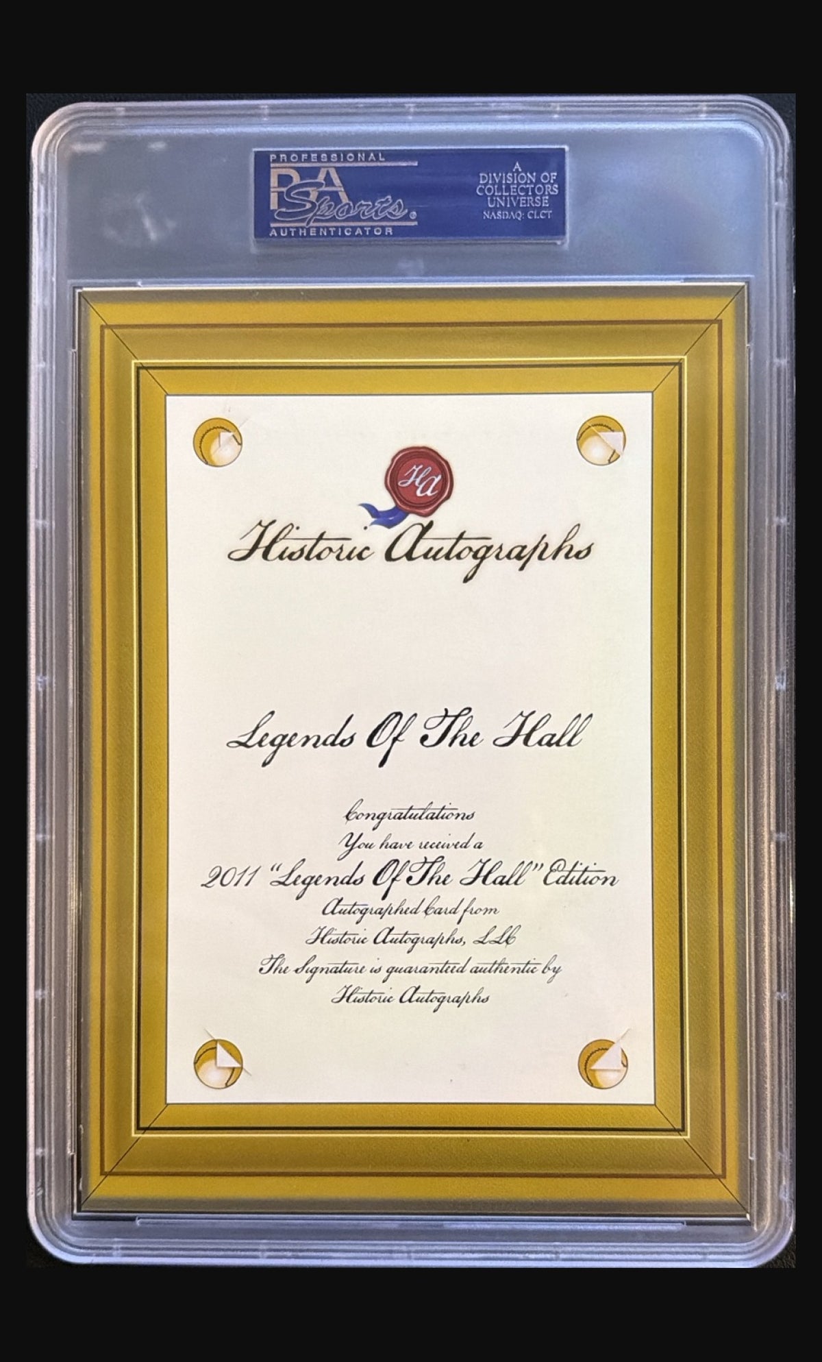 2011 Historic Autographs Legends of the Hall Robin Roberts autograph #/48 graded PSA/DNA 8 - back