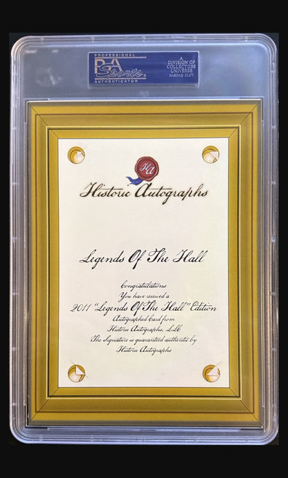 2011 Historic Autographs Legends of the Hall Robin Roberts autograph #/48 graded PSA/DNA 8 - back