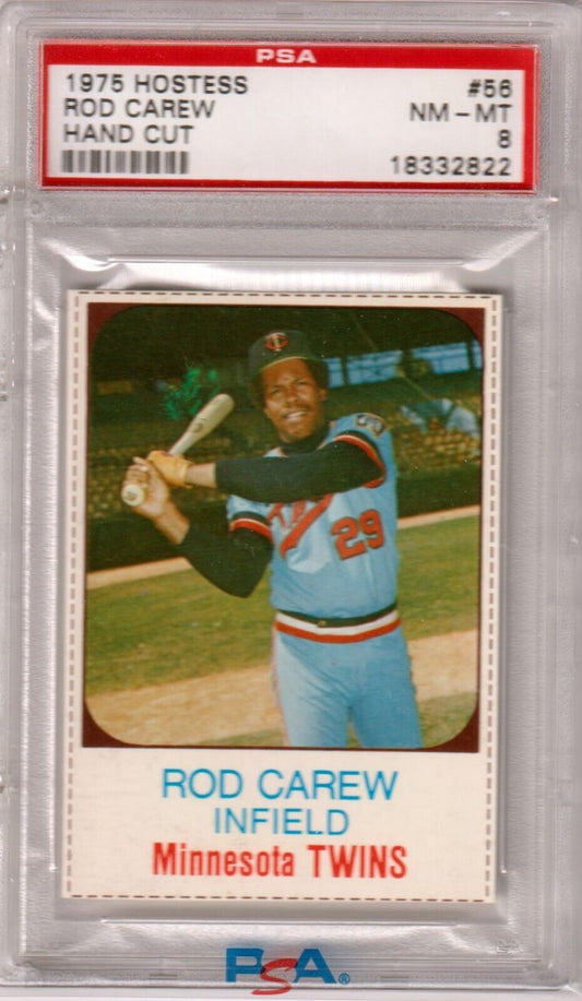 ROD CAREW 1975 Hostess #56 PSA 8 NM - MT - TWINS - Columbia Hobby - Sports Card Boxes - Toploaders - Card Savers