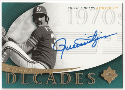 ROLLIE FINGERS 2005 Upper Deck Signature Autograph Auto - ATHLETICS - Columbia Hobby - Sports Card Boxes - Toploaders - Card Savers