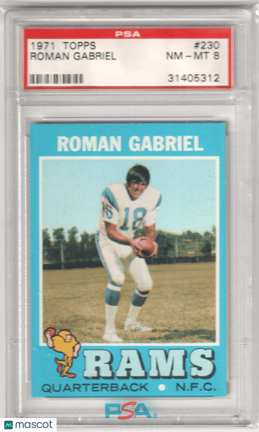 ROMAN GABRIEL 1971 Topps 230 PSA 8 NM - MT - RAMS - Columbia Hobby - Sports Card Boxes - Toploaders - Card Savers