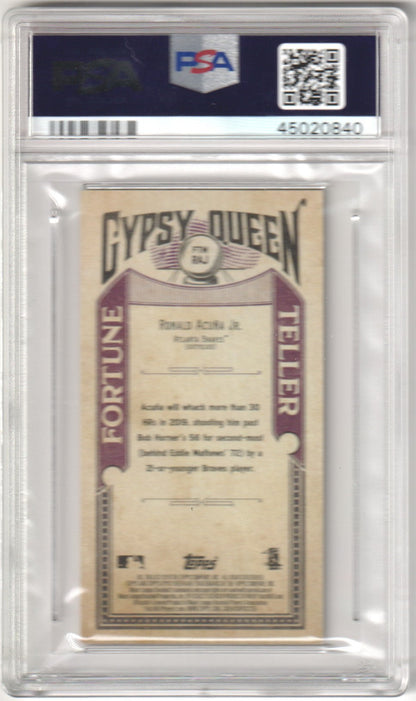 RONALD ACUNA JR. 2019 Topps Gypsy Queen Fortune Teller Mini RAJ PSA 9 MINT - Columbia Hobby - Sports Card Boxes - Toploaders - Card Savers