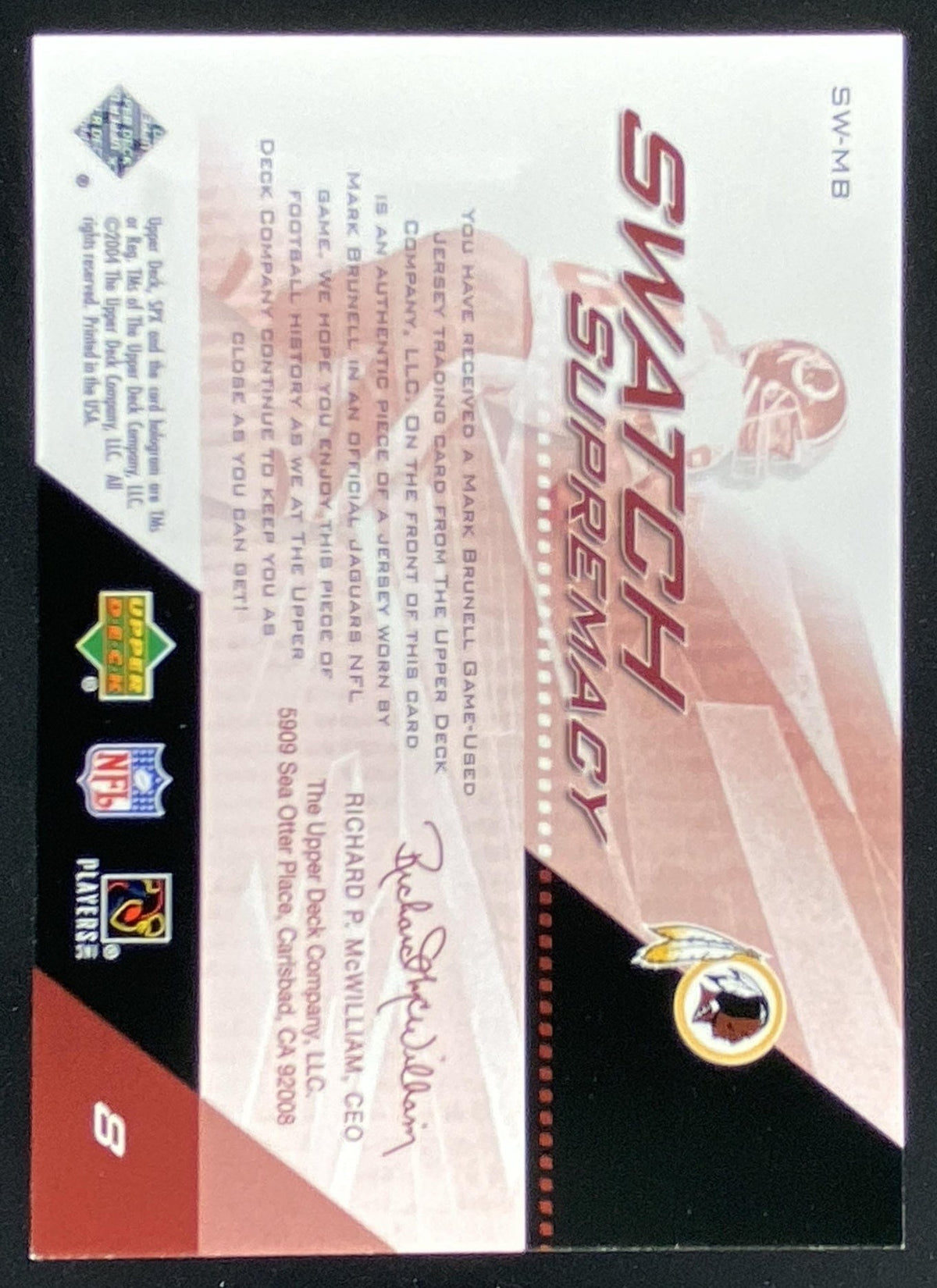 2004 SPx Mark Brunell #SW-MB trading card