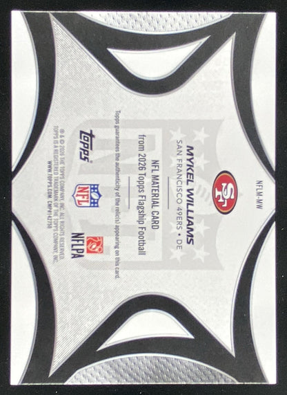 2026 Topps Mykel Williams #NFLM-MW trading card