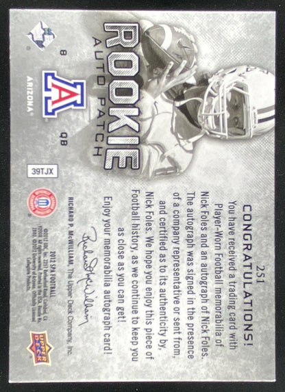 2012 SP Authentic Nick Foles #221 trading card