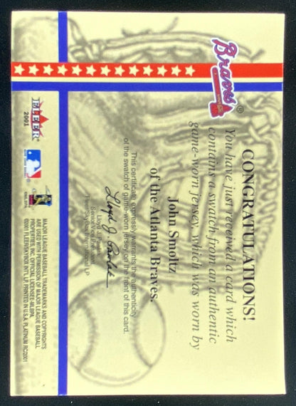 2001 Fleer Platinum John Smoltz trading card
