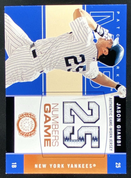 2003 Fleer Patchworks Jason Giambi #JG-NG trading card
