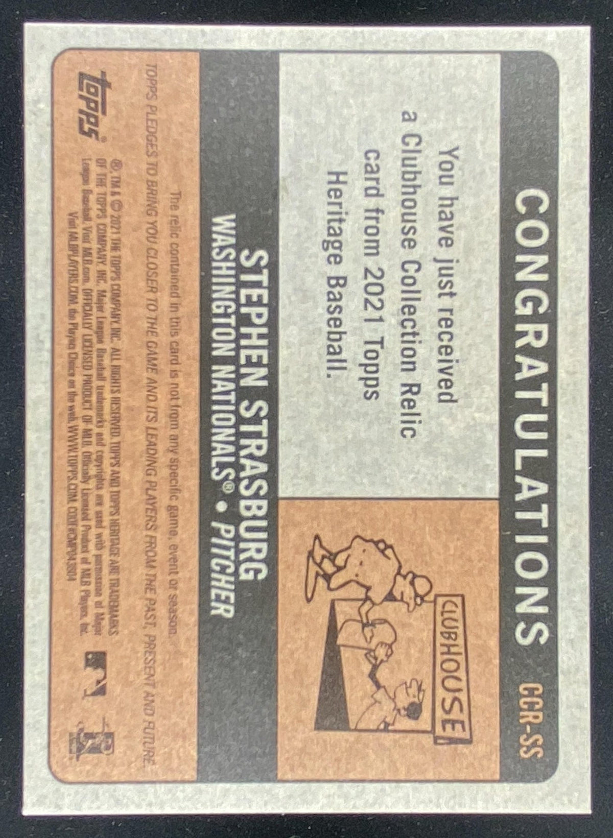 2021 Topps Heritage Stephen Strasburg trading card