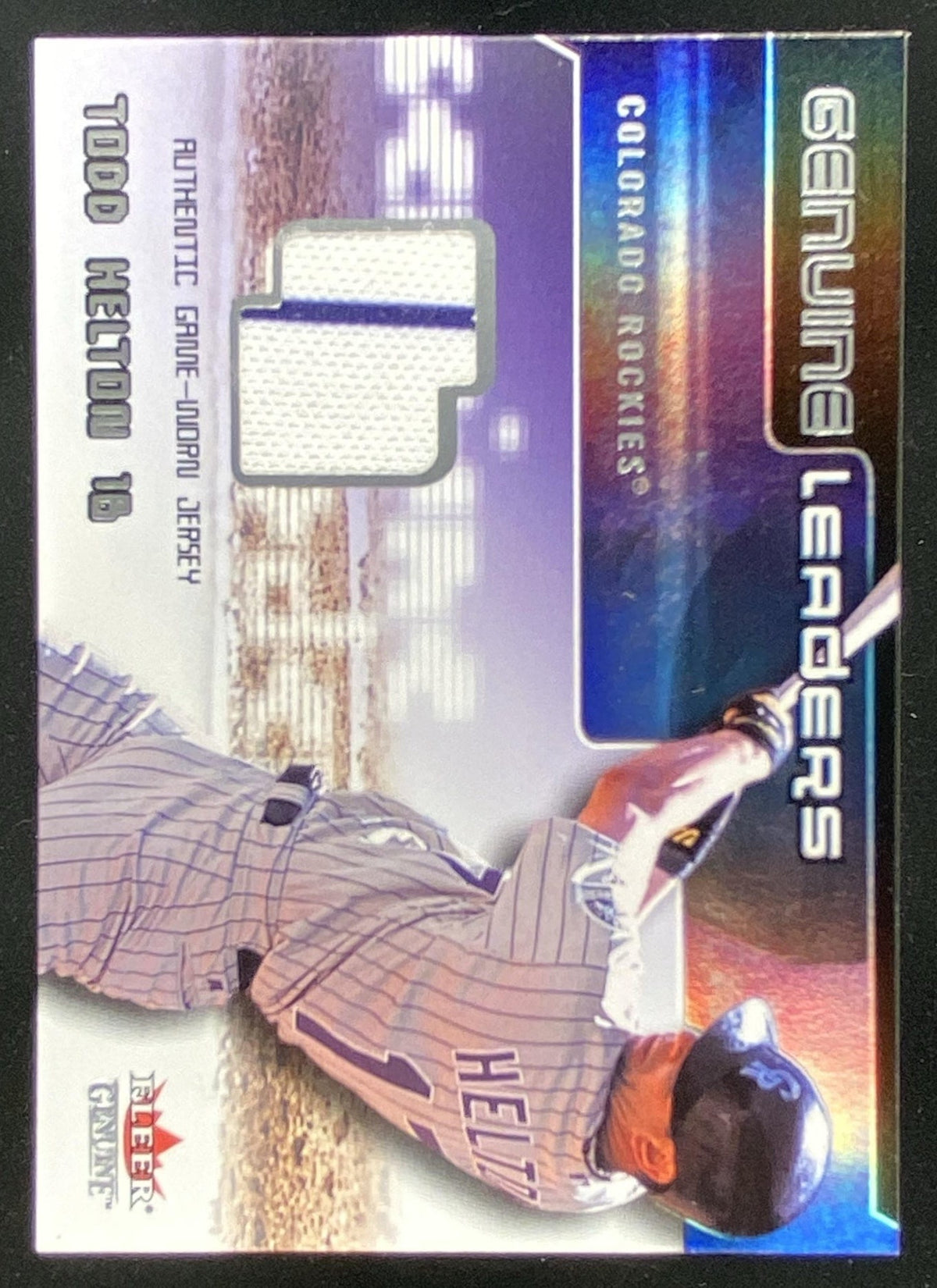 2002 Fleer Genuine Todd Helton trading card