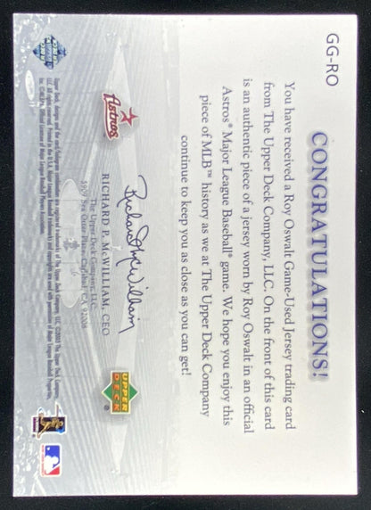 2003 Upper Deck Game Face Roy Oswalt #GG-RO trading card