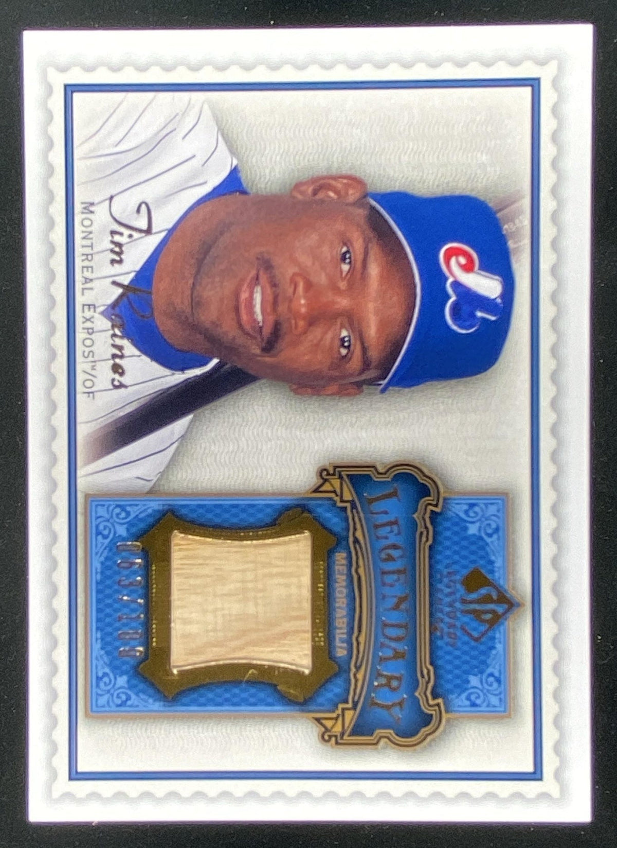 2009 SP Legendary Cuts Tim Raines trading card