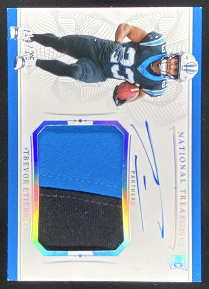 2025 Panini National Treasures Trevor Etienne trading card