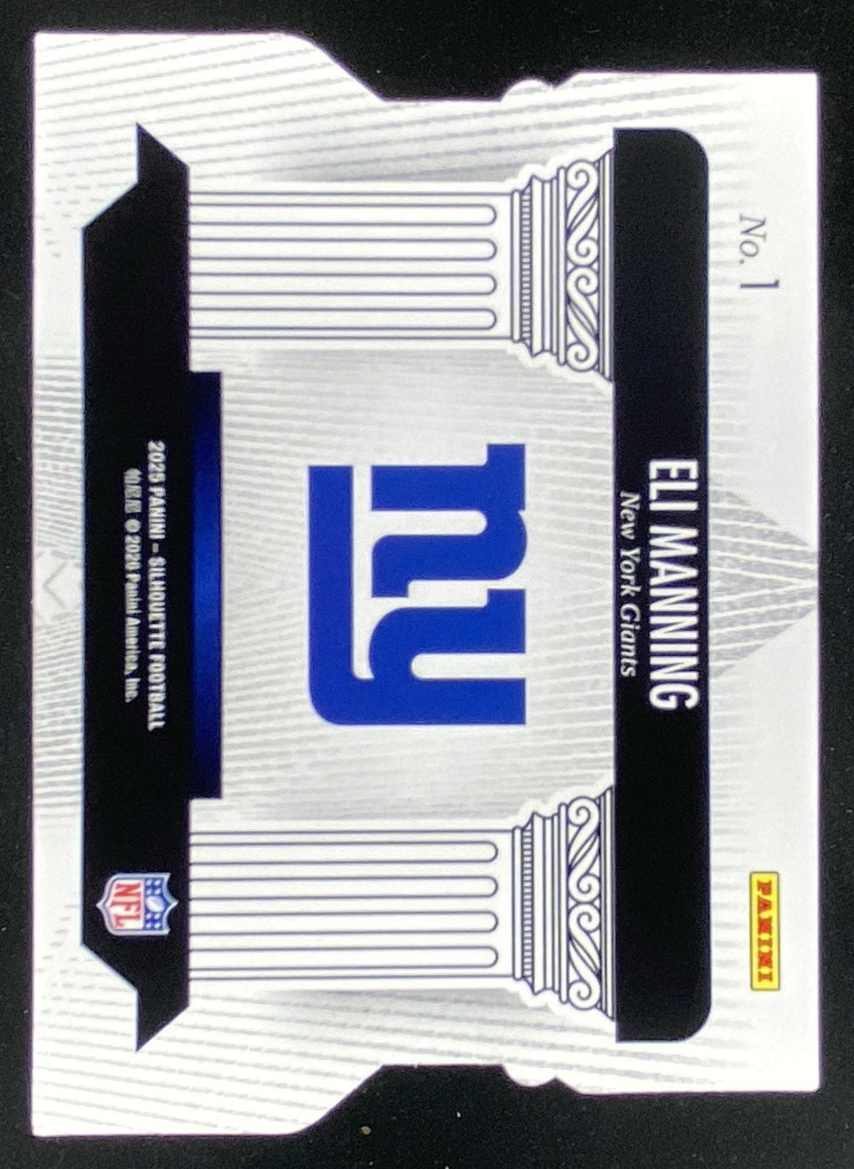 2025 Panini Silhouette Eli Manning #1 trading card