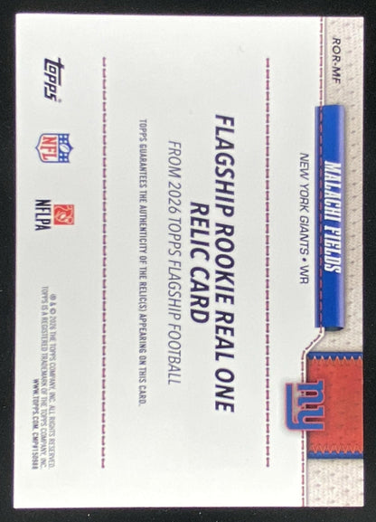 2026 Topps Malachi Fields #ROR-MF trading card